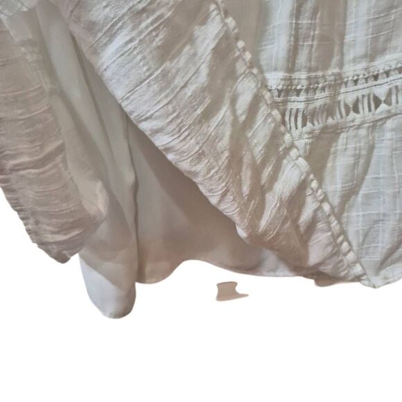 Knox Rose Women's White Cotton Peasant Dress - Picture 10 of 16